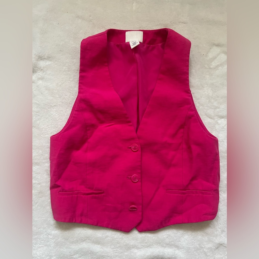 H & M pink vest XS